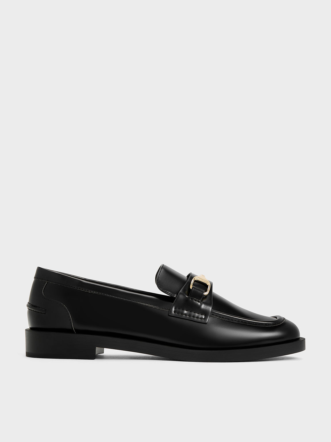 Black Box Metallic-Accent Loafers - CHARLES & KEITH TH