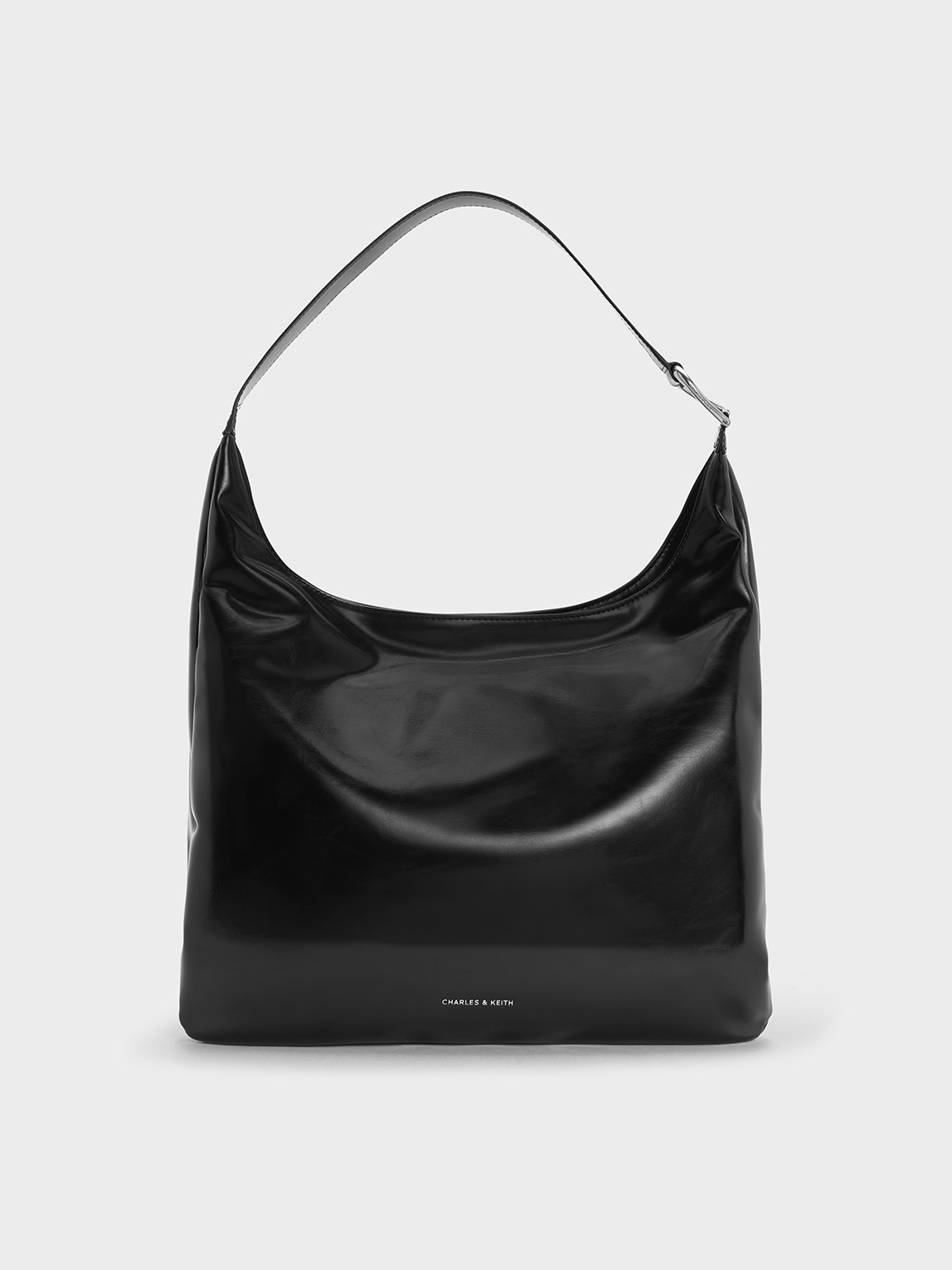 Noir Lumen Slouchy Hobo Bag CHARLES KEITH TH