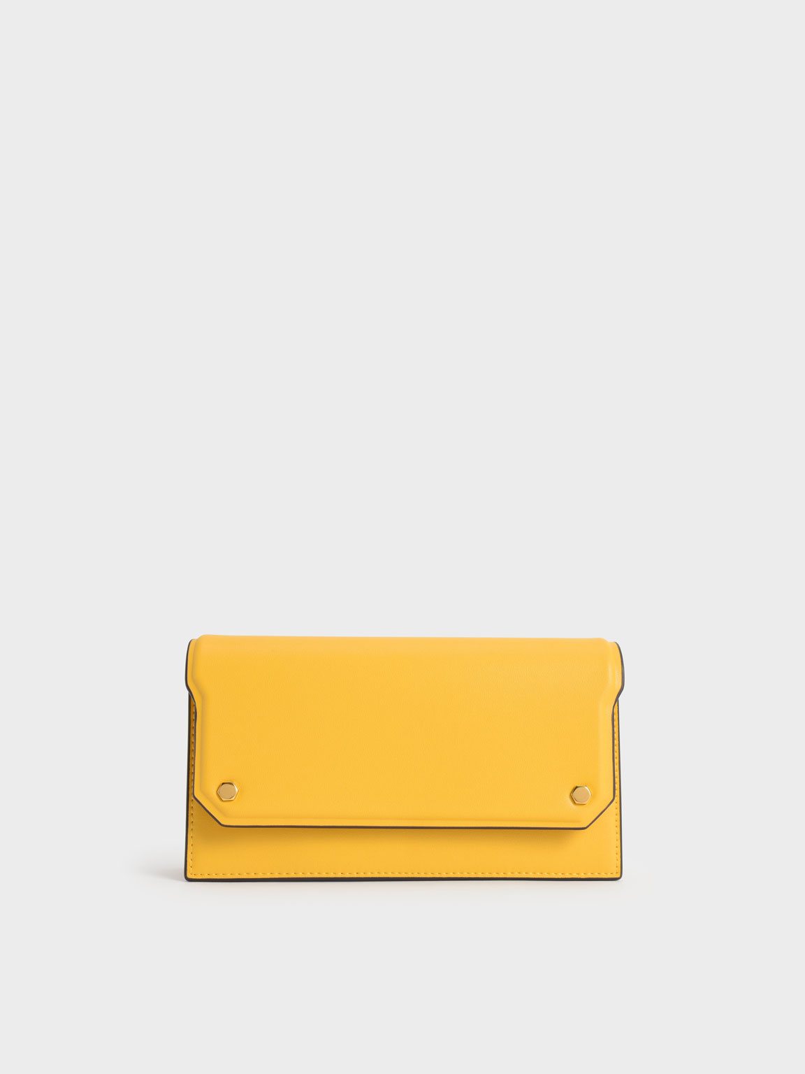 charles and keith yellow wallet