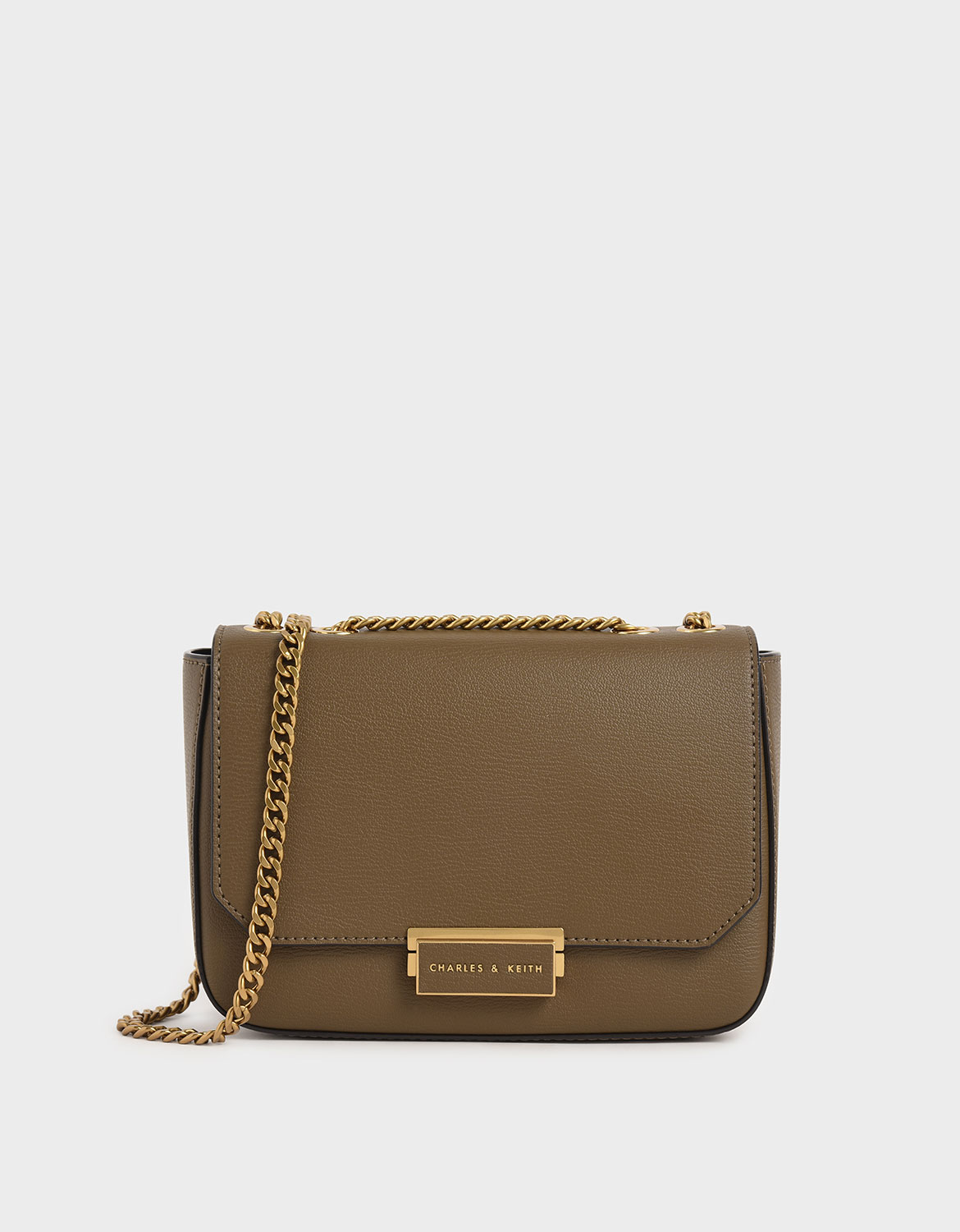 charles and keith double chain link crossbody bag