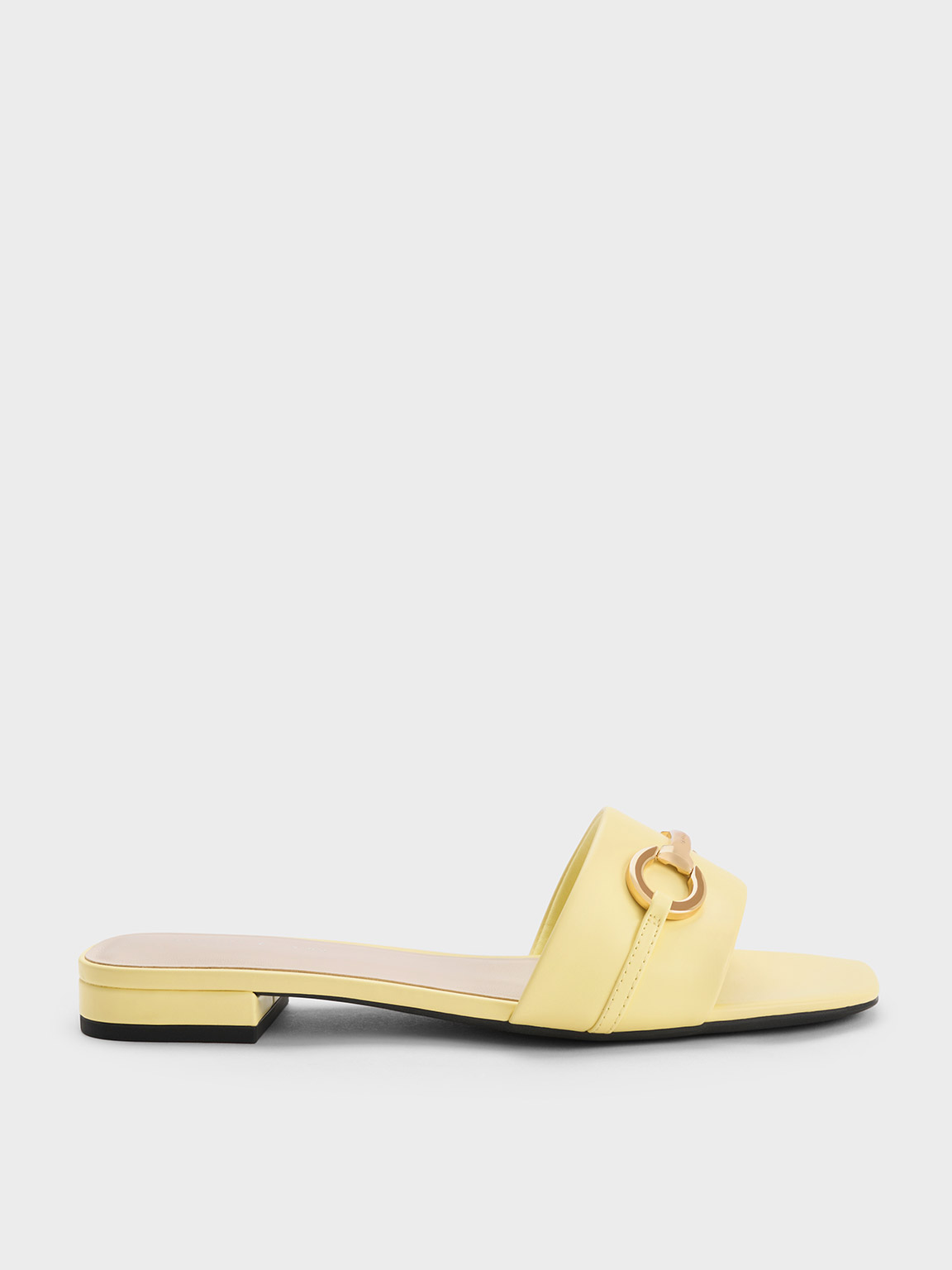 Yellow and white store sandals