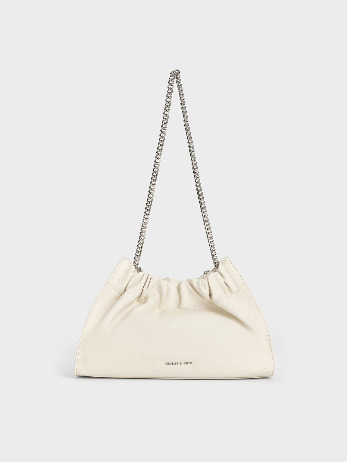 Cream Cyrus Slouchy Chain-Handle Bag - CHARLES & KEITH TH