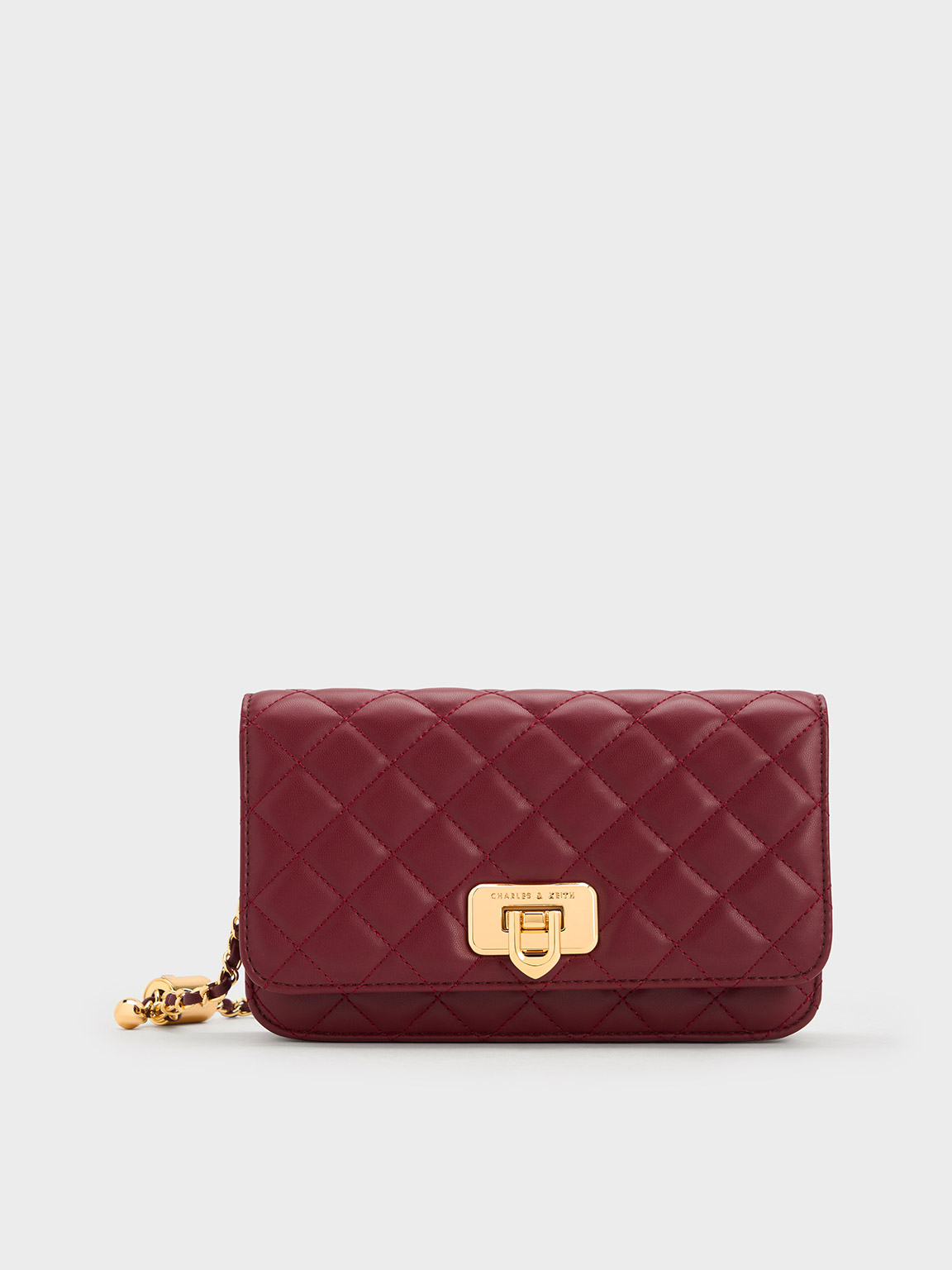 Charles & keith quilted hot sale clutch