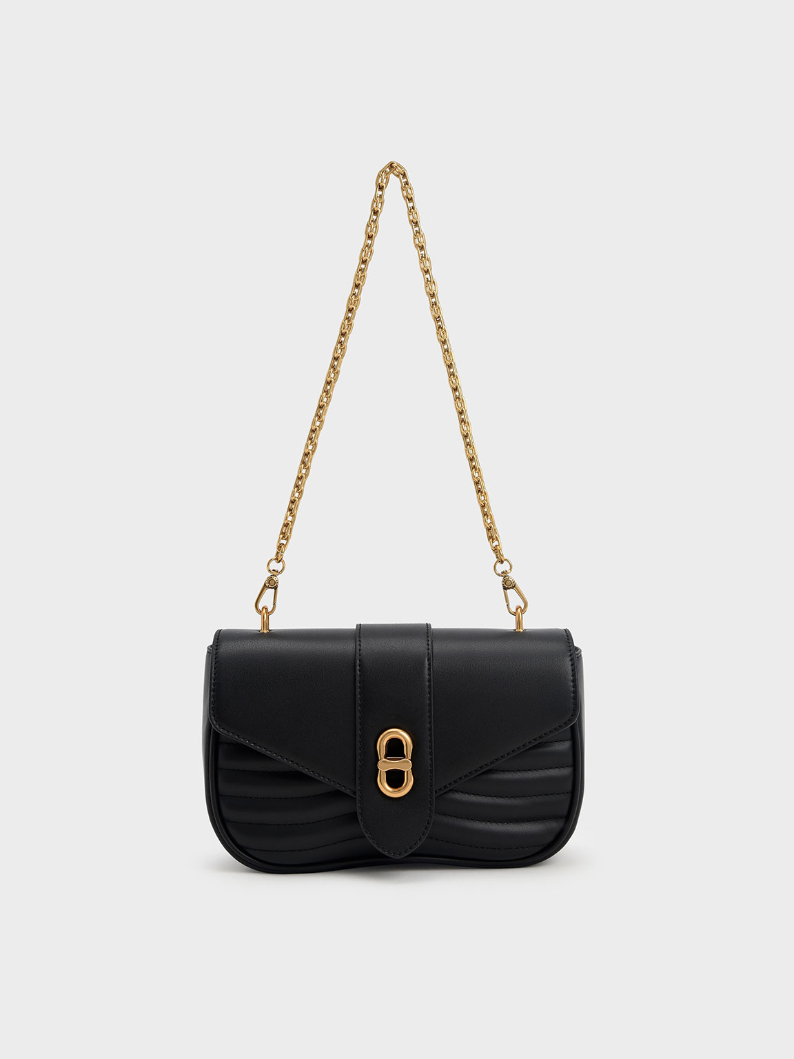 Black Aubrielle Panelled Crossbody Bag - CHARLES & KEITH TH