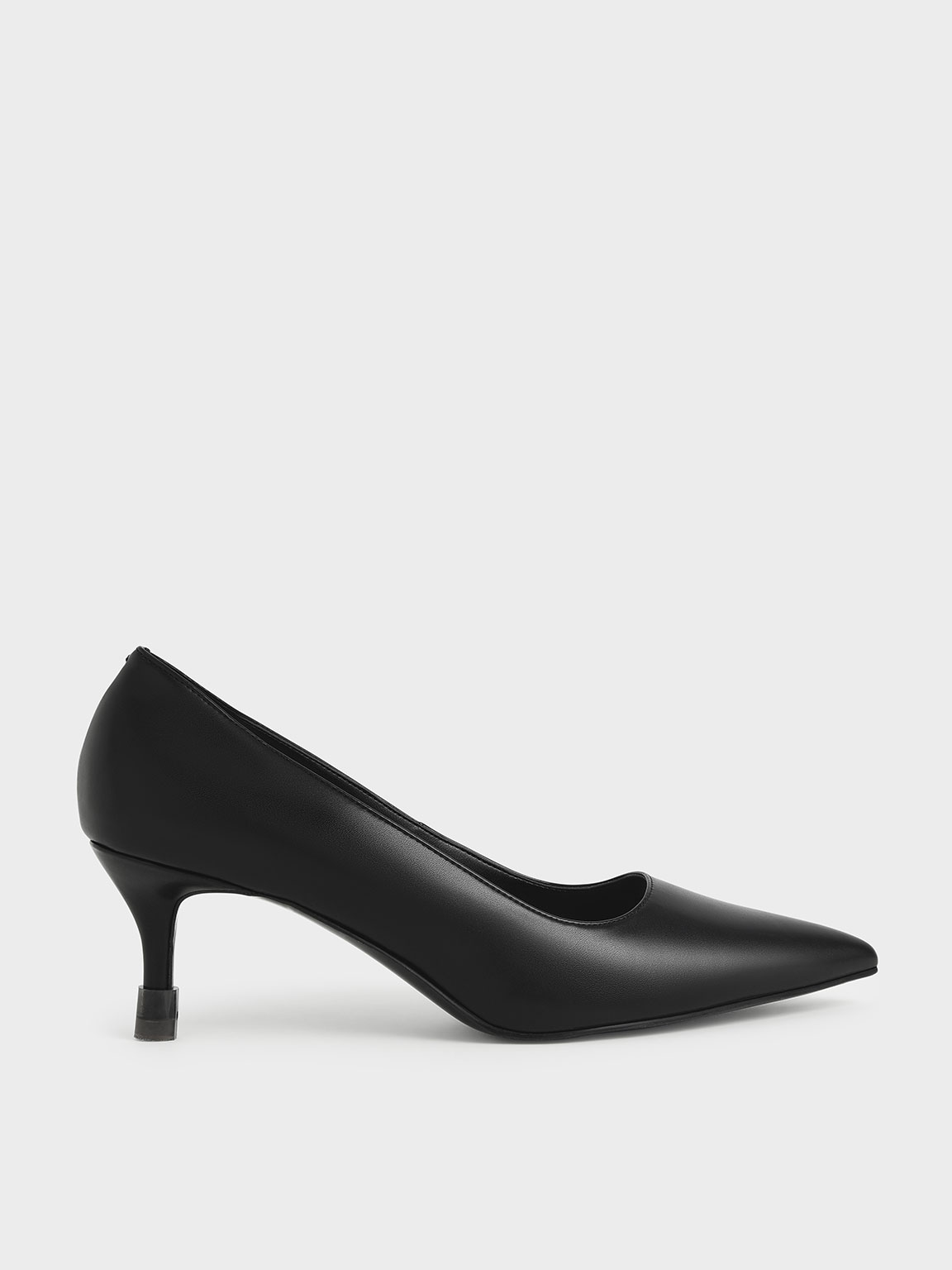 รองเท้าปิดส้น Black Mid Heel Pointed Toe Pumps - CHARLES & KEITH TH