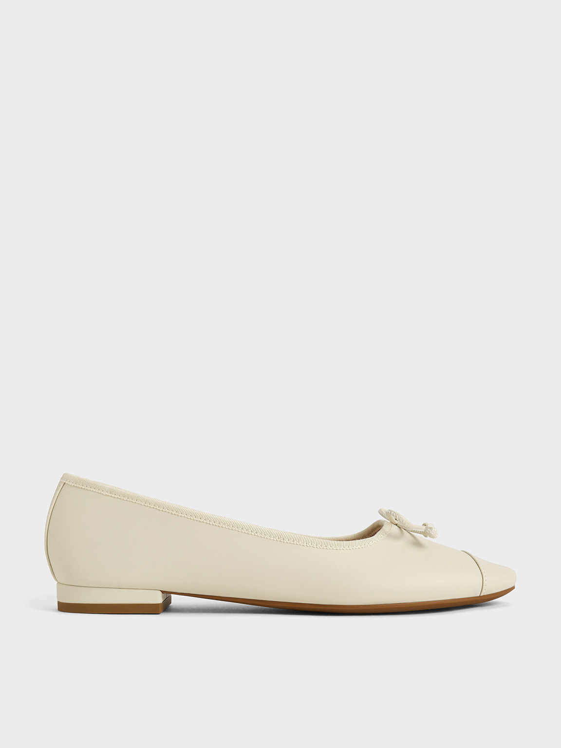 Chalk Bow Ballet Flats - CHARLES & KEITH TH